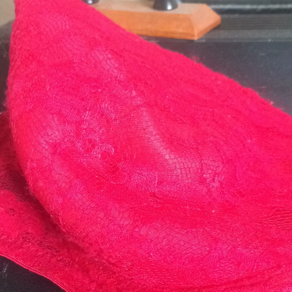 FINAL MARKDOWN Spicy red lace Delta Burke bra (42D)